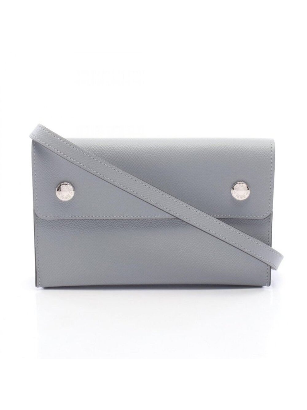 Hermes Shoulder Bag Nappe-to-Go Gray Pantin Leather